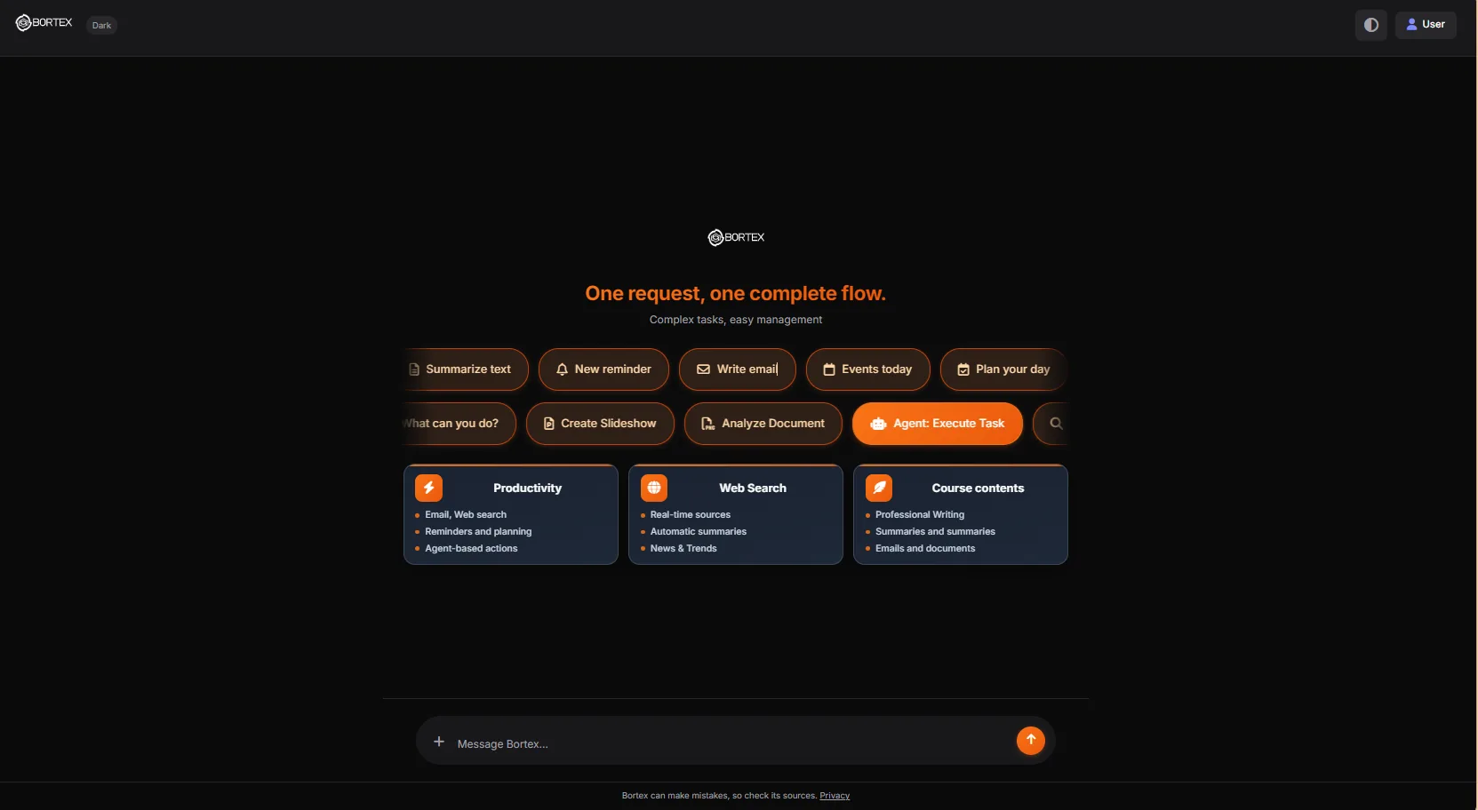 Bortex chat screenshot